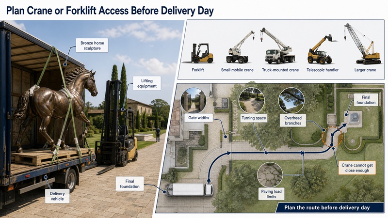 Plan Crane or Forklift Access Before Delivery Day