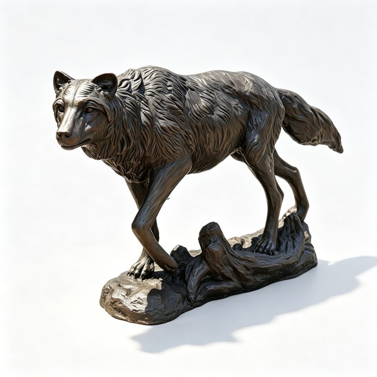 Walking Wolf Statue for sale