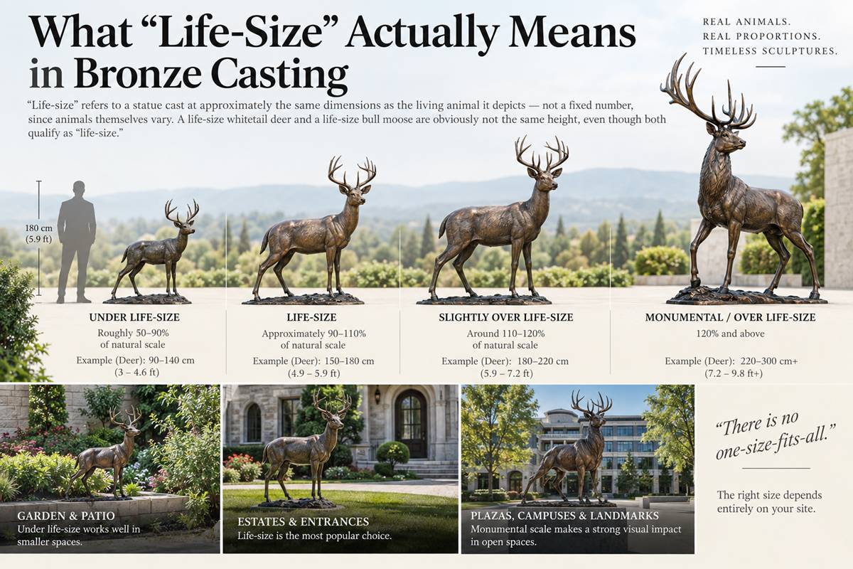 What Life-Size Actually Means in Bronze Casting