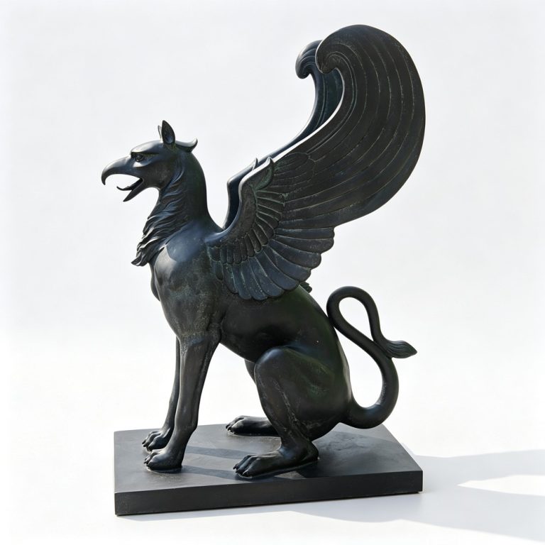 bronze gryphon statue for sale