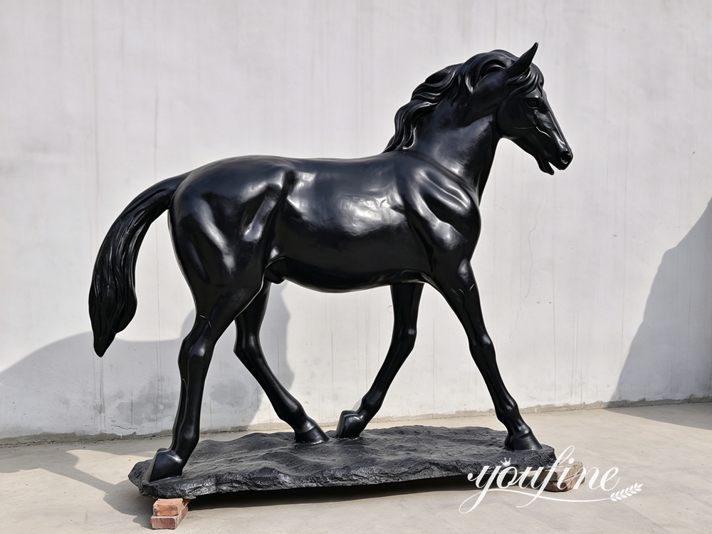 bronze walking horse sculpture finished by YouFine