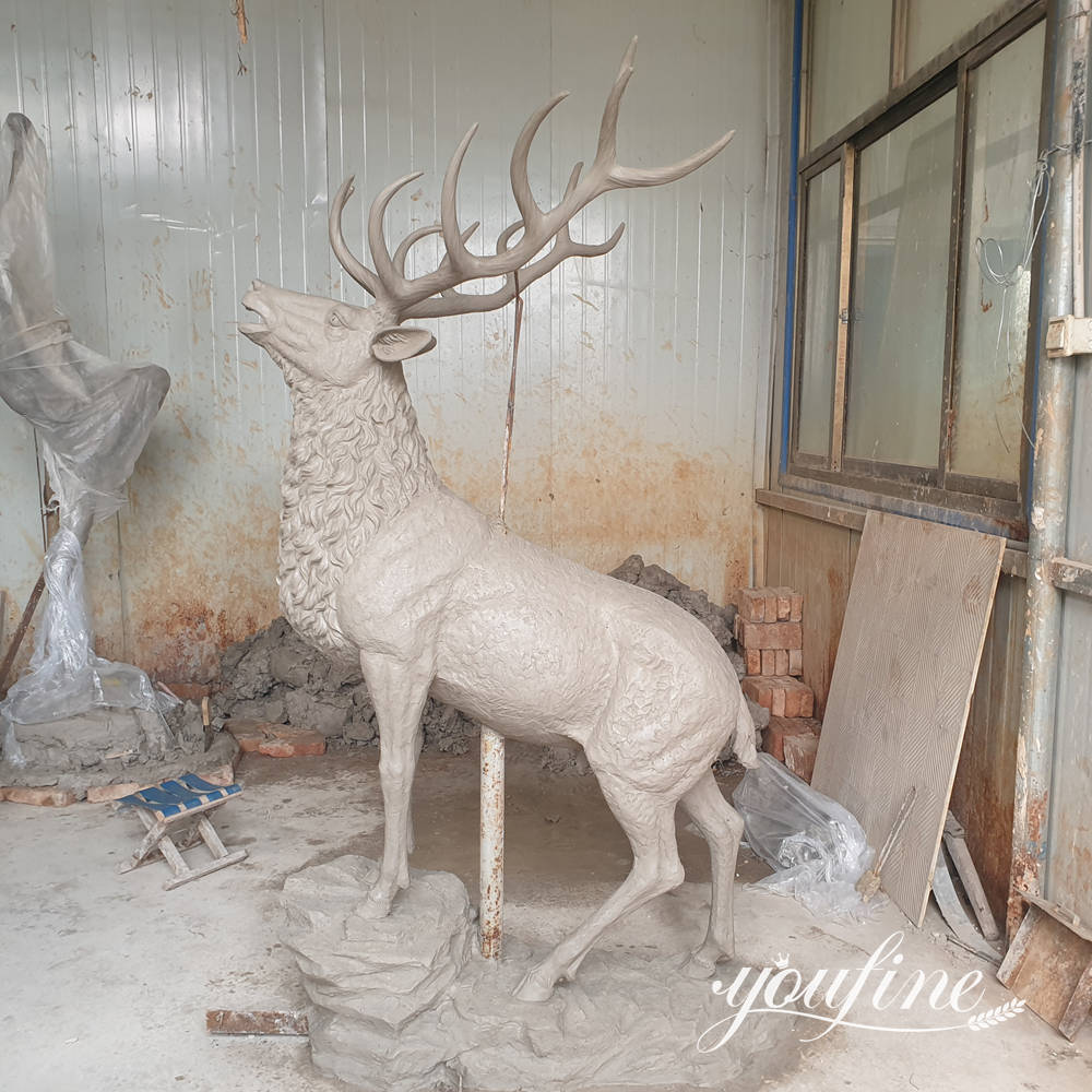 custom made deer statue clay model